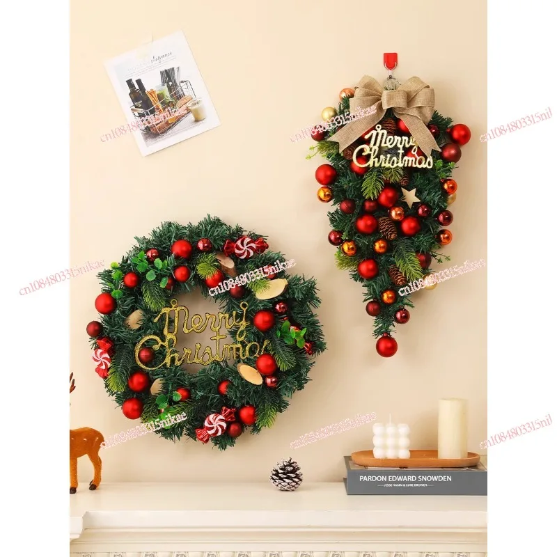 Christmas decorations, Christmas wreaths, door hangings, rattan hangings