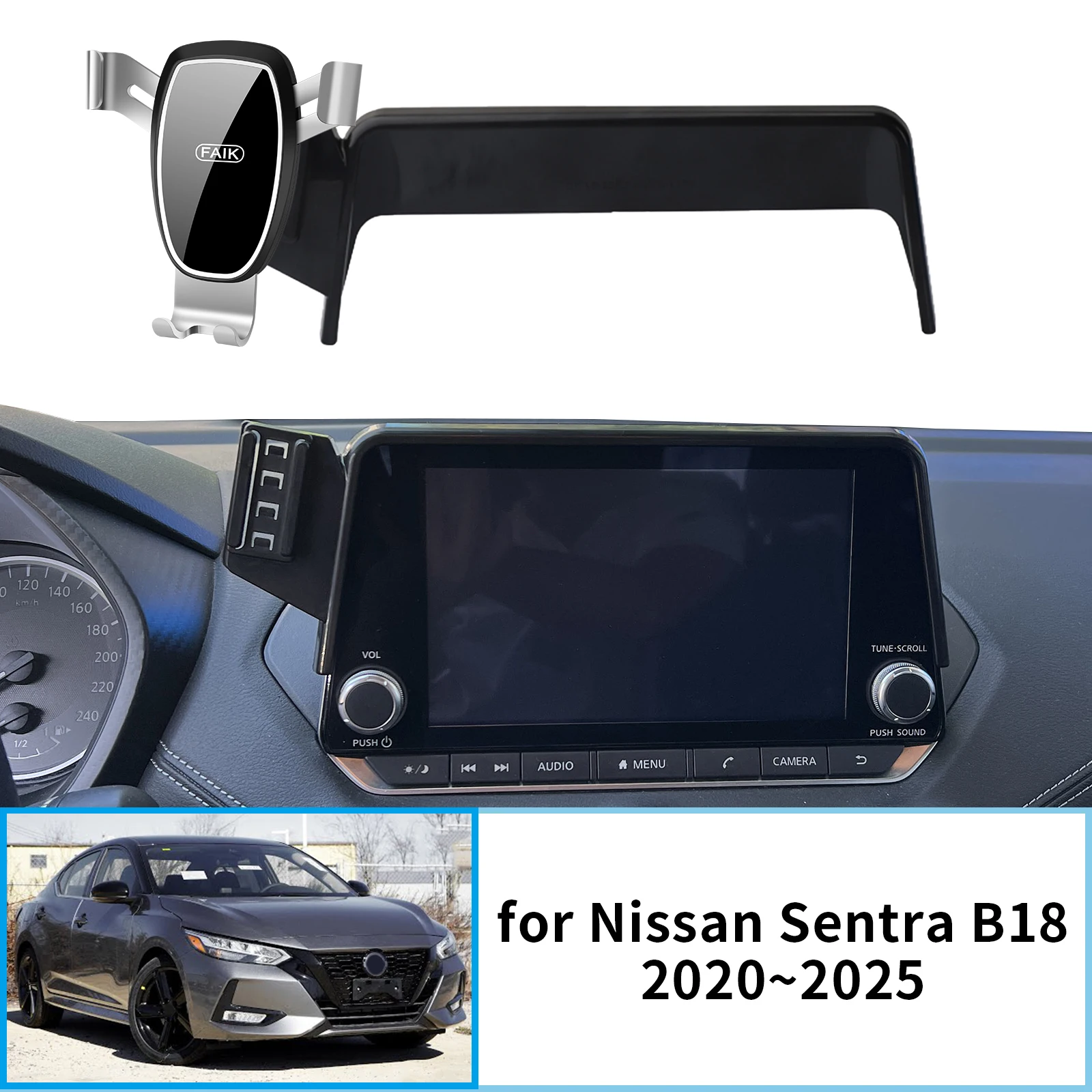 

for Nissan Sentra B18 2020~2025 GPS Bracket Navigation Stand Auto Accessories