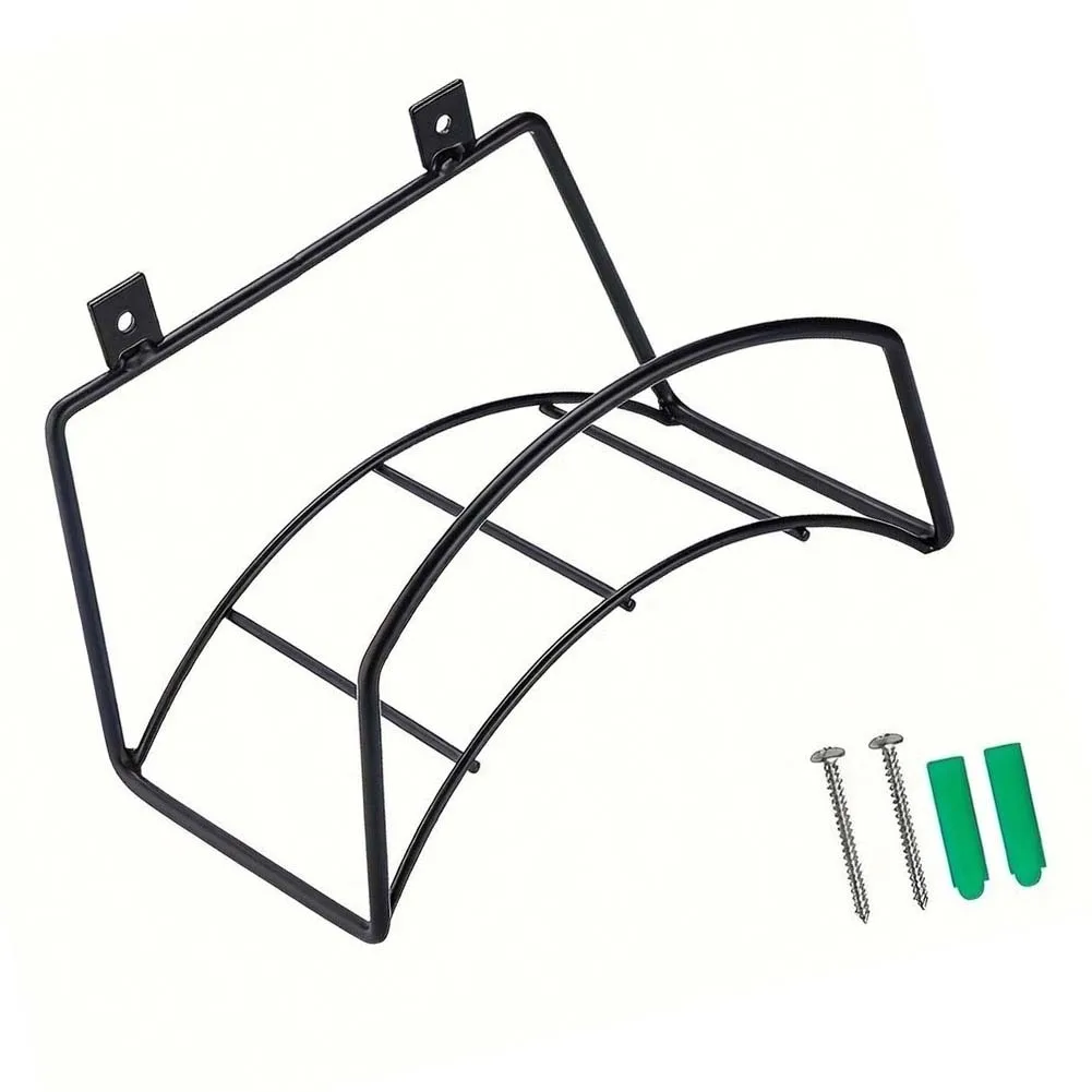 Garden Hose Hanger Wall Mount for Neat Yard and Garage Storage - Strong Steel Hose Holder Supporting Various Hose Types