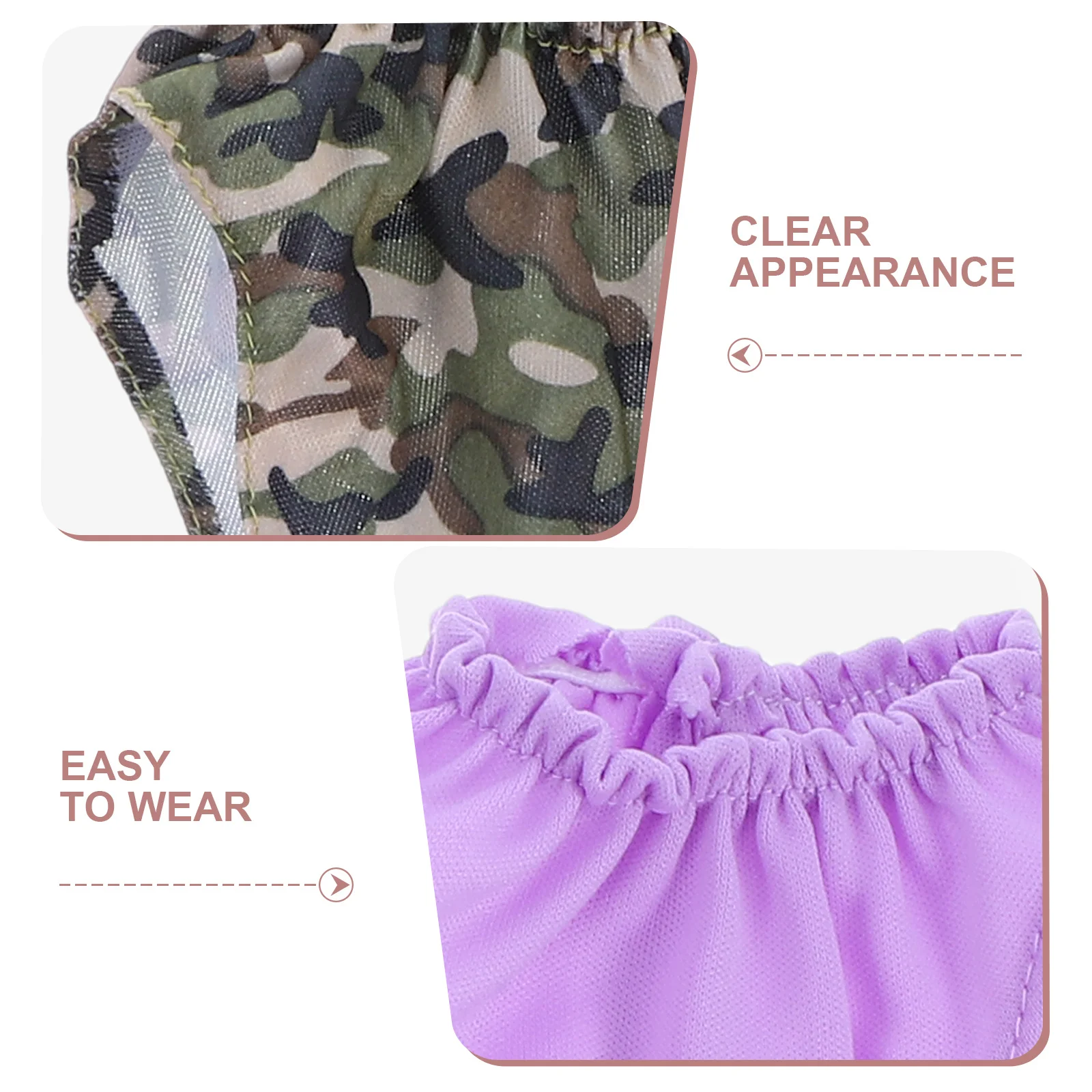 6 個のベビーミニパンツセット カラフルな柔らかい生地 18 インチの女の子のドレスアップごっこ遊びに最適 再利用可能なおむつ