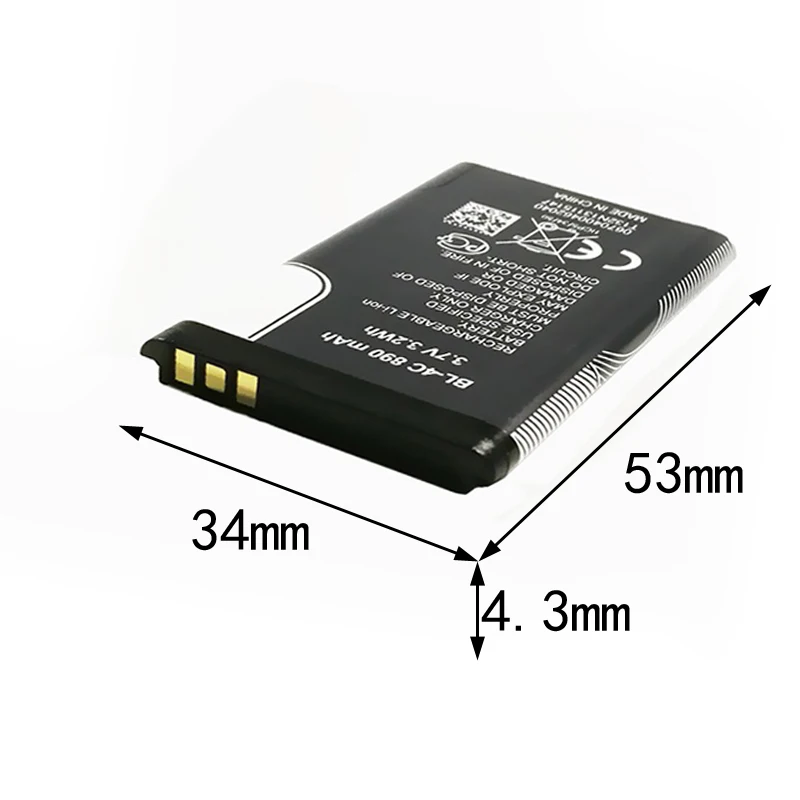 BL-4C 3,7 В для Nokia 6100 6125 6131 6136 6170 6300 5100 7270 2220S 2650 3500 X2 C2-05 Аккумуляторы для телефонов Новая литиевая батарея BL-4C