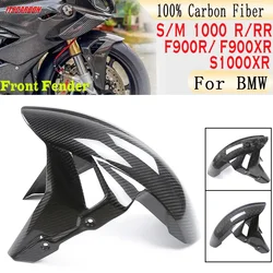 Real Carbon Fiber Motorcycle Front Fender Mudguard Guard For BMW F900R F900XR S1000RR 2021 - 2024 S1000XR S1000R HP4 Accessories