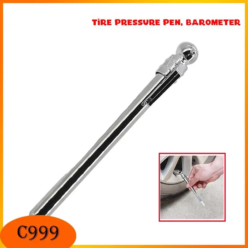 Stainless Steel Pen Shaped Car Vehicle Tire Air Pressure Test Meter Gauge Universal Car Tire Pressure Gauge Barometer