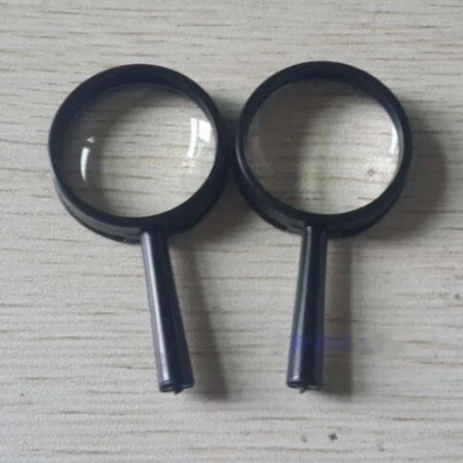 10PCS Acrylic Small Handheld Magnifier 25mm Magnifying Glass to Read Children's Magnifying Glass Learning Home Office Gift