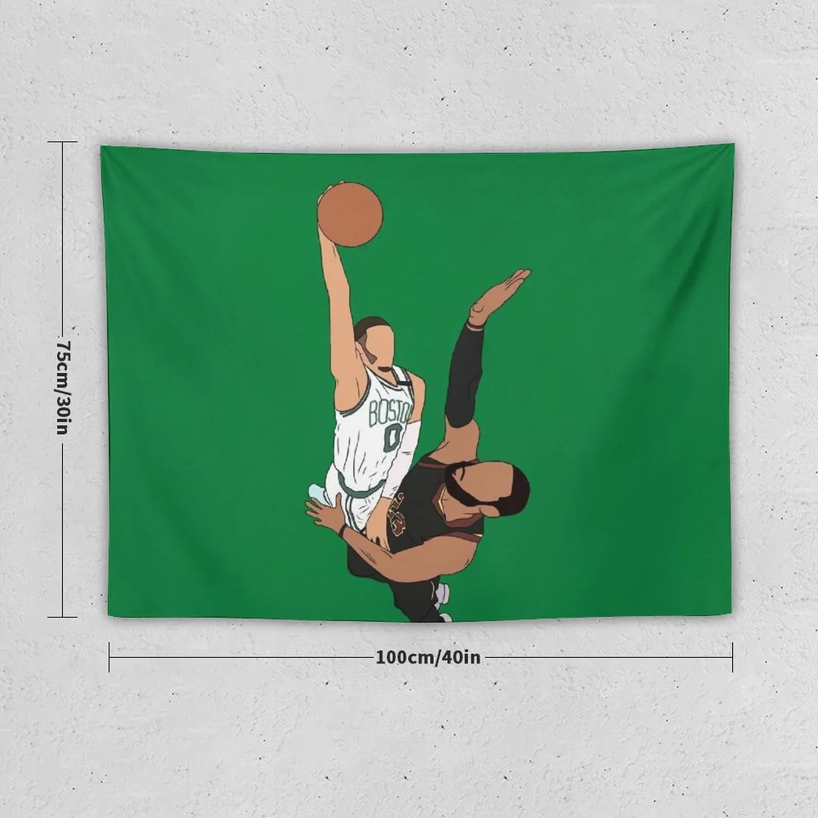 Jayson Tatum Dunks On LeBron Tapestry Home Decoration Decoration For Home Tapestry