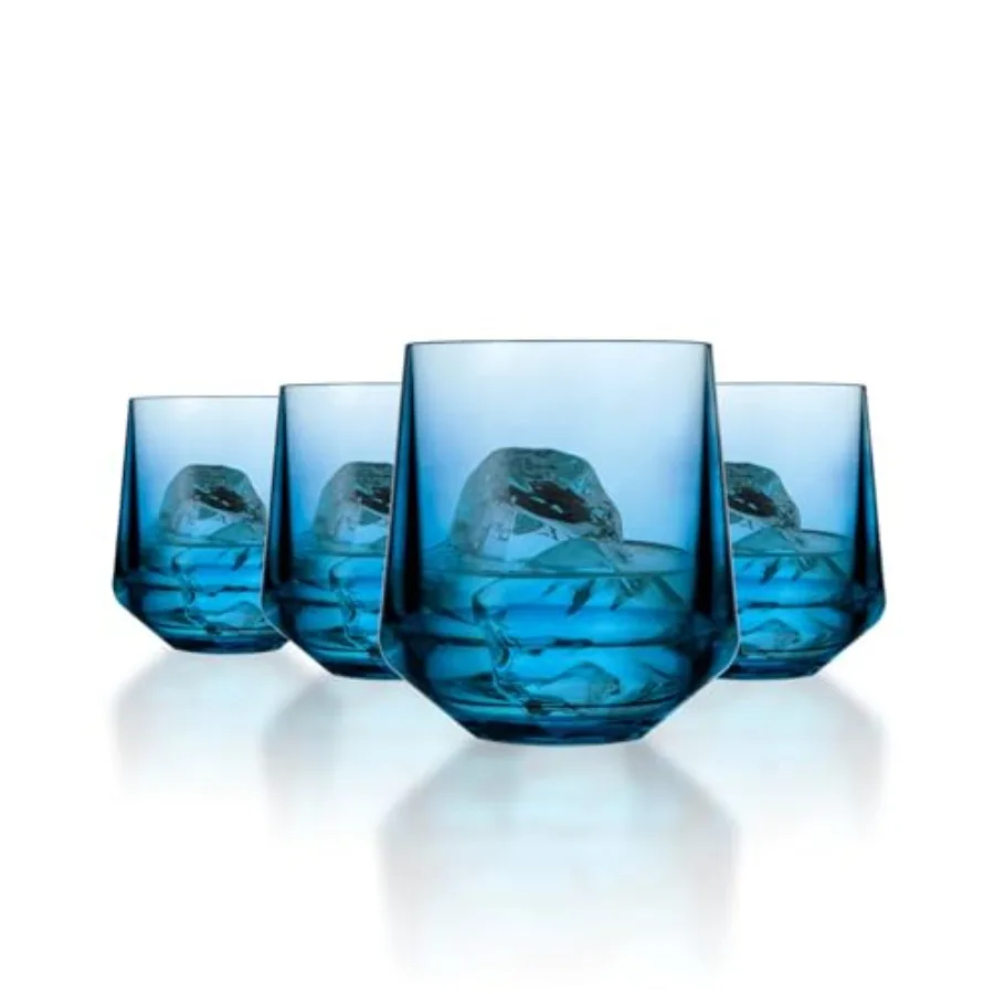 

Unbreakable Stemless Wine Glasses Set of 4 12oz Tritan Plastic Made with 50% Recycled Content Reusable Dishwasher Safe BPA-Free