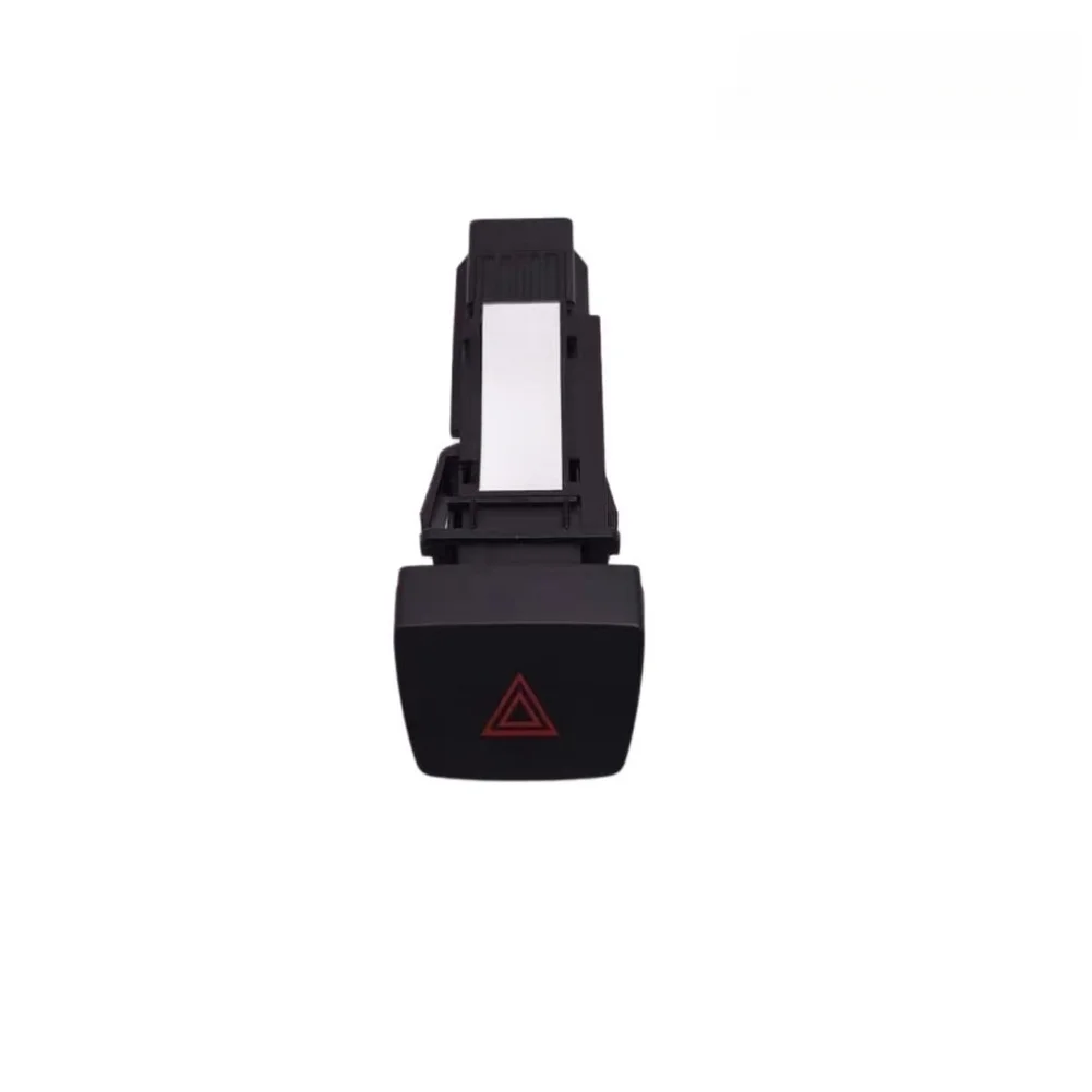 Car Replacement Button Hazard Light Switch Vehicle Safety Upgrade Sleek Black Finish Straightforward Replacement