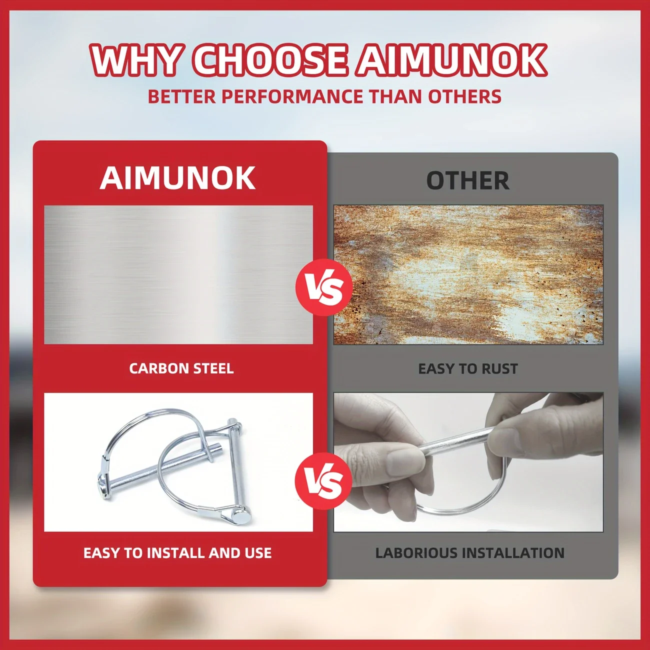 10 個 6*70 ミリメートルシャフトロックピン耳アーチ D 形状トレーラーシャフトロックピン安全カプラーピン車ボート/ファームトレーラーアーチ用