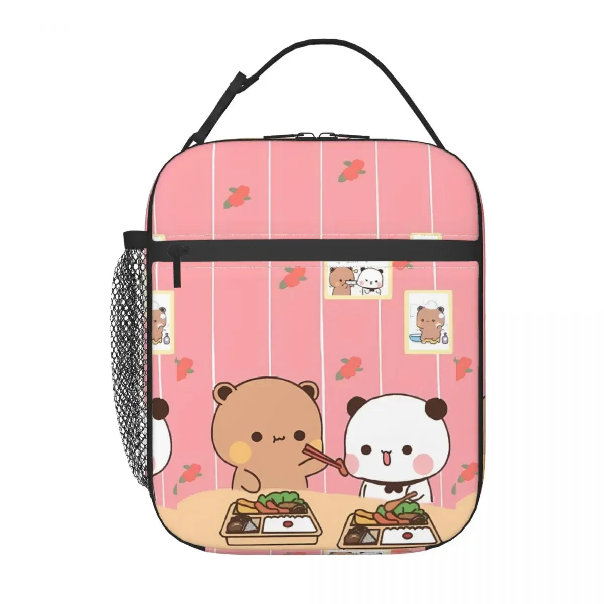 Cute Bubu And Dudu Lunch Bag Cartoon Panda Office Lunch Box For Child Fashion Tote Food Bags Oxford Portable Zipper Cooler Bag