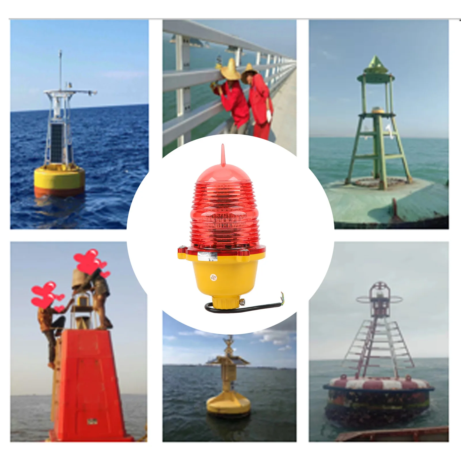 Aviation Obstruction Light Super Bright Beacon Light Impact Resistant Signal Lamp For Marine Boat Yacht