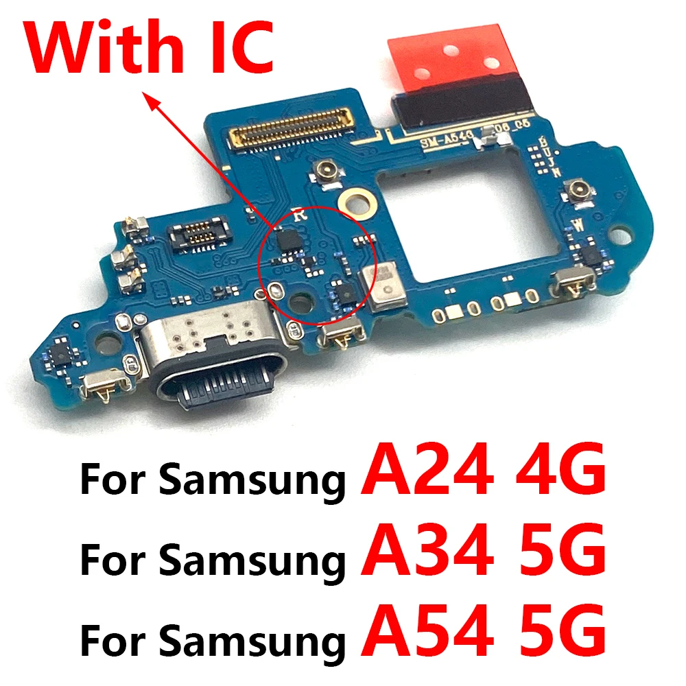 Nowa ładowarka USB Port ładowania Micro Dock główne złącze do kabla Flex części do Samsung A34 A346B A54 5G A546B A24 4G A245F