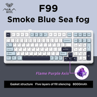 AULA F99 Machanical Keyboard Bluetooth 5.0/2.4G Wireless/Wired Gasket-mounted RGB 99 Keys Hot Swap Customizable Gaming Keyboards