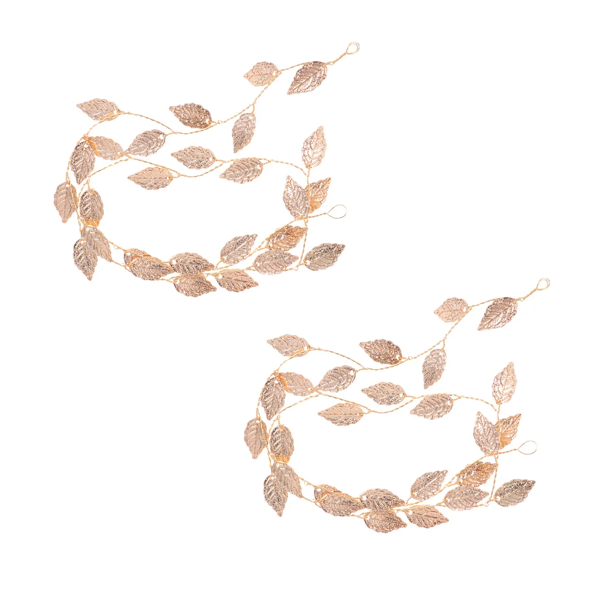 2 قطعة طوق الشعر أوراق ذهبية أنيقة عقال العروس حك الزفاف غطاء الرأس الفاخرة حفلة موسيقية النساء أغطية الرأس إكسسوارات الشعر