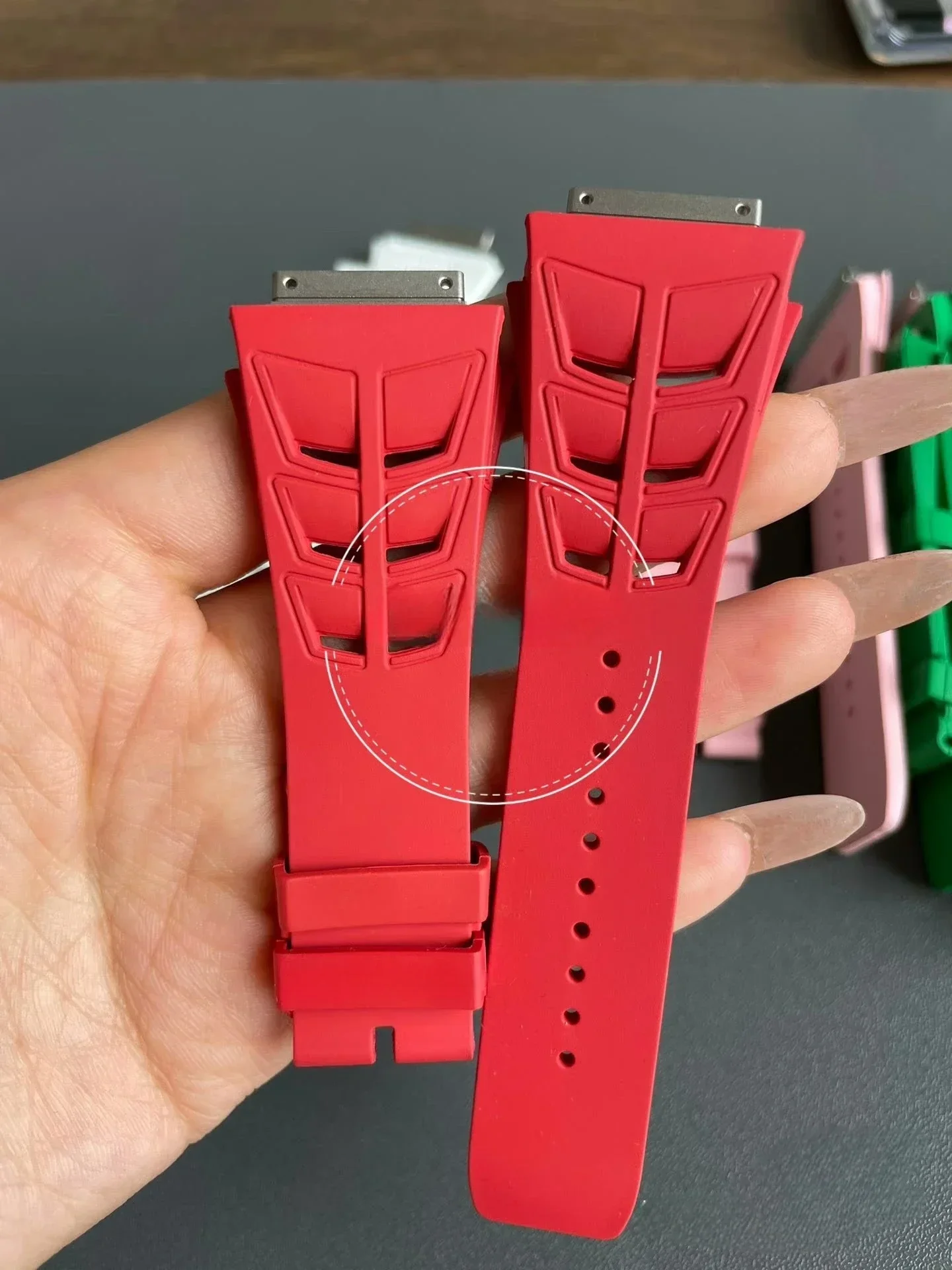 جديد سوبر أ فلورو المطاط حزام الساعات ريتشارد ساعة ميل حزام RM030 RM055 FKM فلورو المطاط