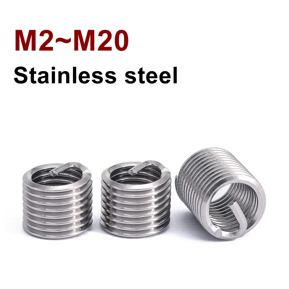 M2~M20 Wire Thread Insert Screw Bushing Thread Repair Stainless Steel