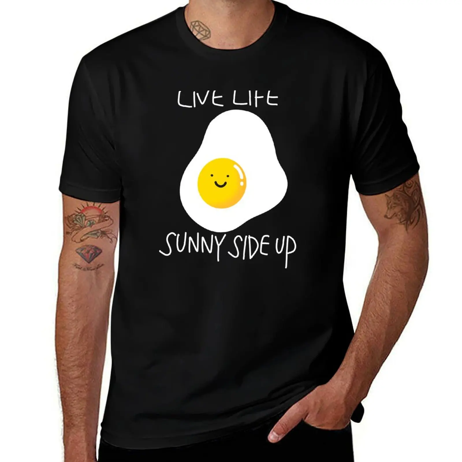

t Live life for man t side sunny up funny cotton t man T-Shirt cotton for cotton shirts shirt man shirts