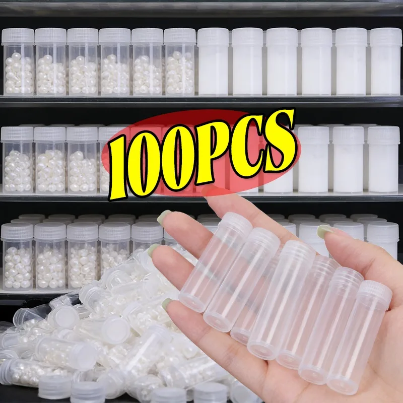 5g 7g Sample Jars Mini Bottle Plastic Vials with Lids Test Tube Containers for Beads Glitter Powder Pill Storage Travel Bottles