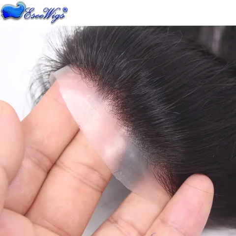 Фронтальный топпер Eseewigs из европейских волос, черный 1B