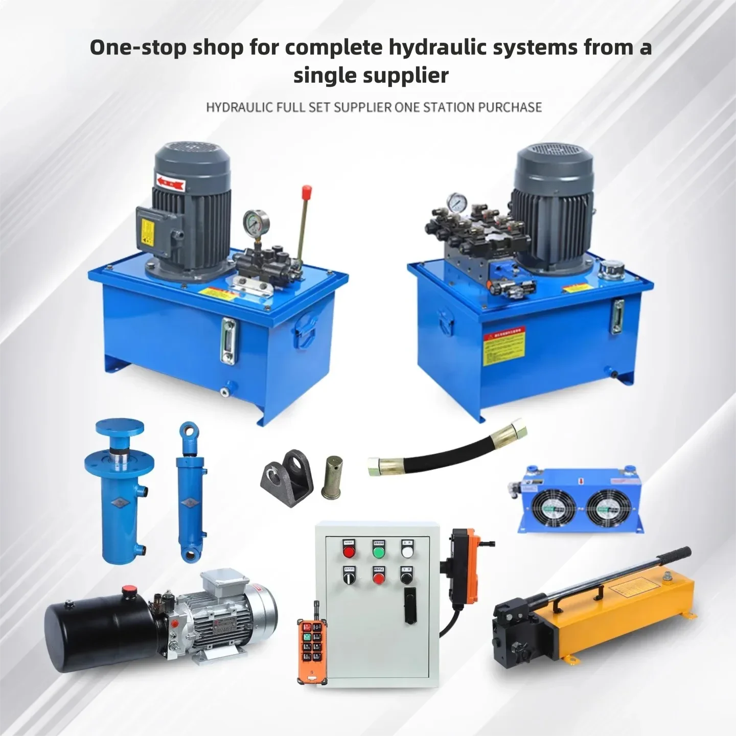 150 Ton 250mm Bore Solid Heavy Duty Bidirectional Lifting Hydraulic Cylinder Electromagnetic Power Unit