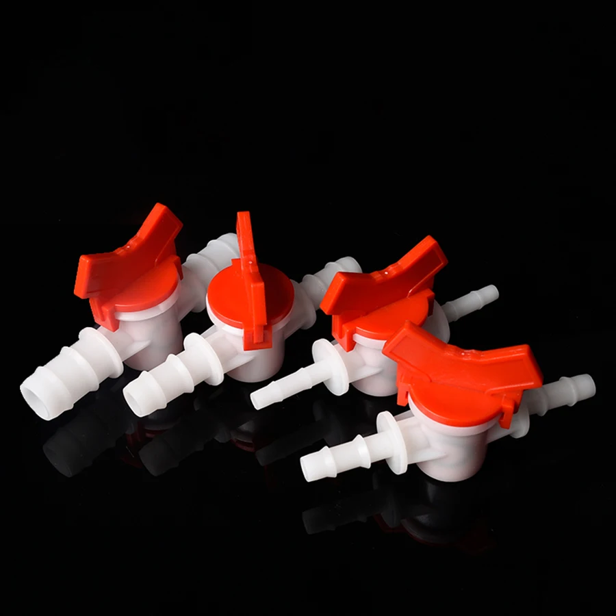 4/6/8/10/12/16/20/25mm Hose Barb Two Way Plastic Ball Valve Aquarium Garden Micro Irrigation Reduce Quick Plug Connector