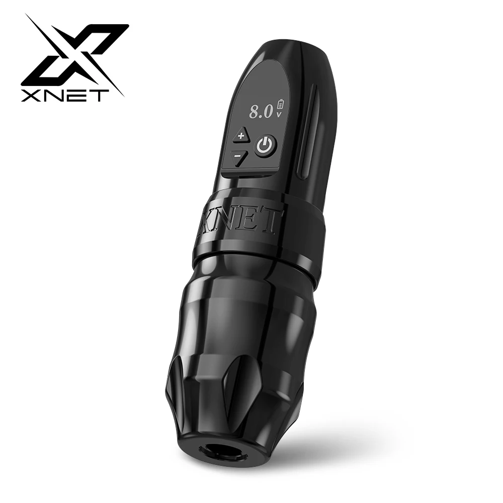 Xnet Titan 2024 Bezprzewodowa maszynka do tatuażu Obrotowe pióro z dodatkowym uchwytem 38 mm Bezrdzeniowy silnik Cyfrowy wyświetlacz LCD dla artystycznego ciała