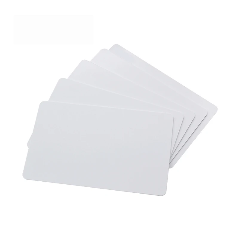 5pcs 13.56MHz RFID NFC Blank White PVC Card MF 1K IC Smart Tag ISO14443A Printable Waterproof Hotel Door Access Control Lock
