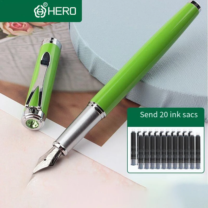 

Hero 1701 Fountain Pen for Writing Practice & Daily Use, Posture Correction with Comfortable Grip for Students