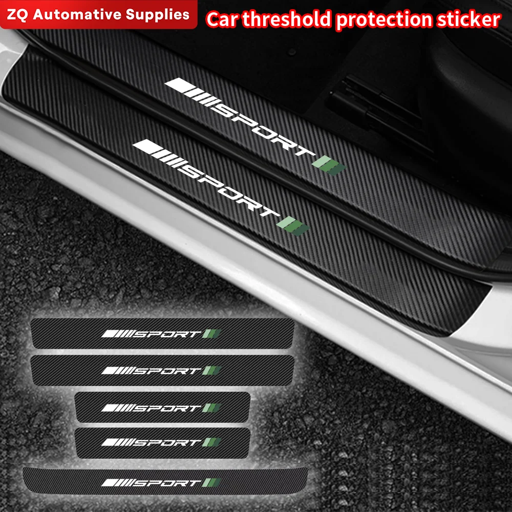 

Sport Car Door Sill Carbon Fiber Sticker Trunk Threshold Side Anti Scratch Tape Decal For VW Passat B6 B8 Cars Accessories