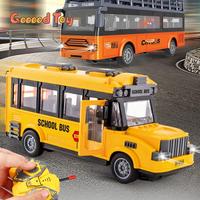 1:30 4 Channels RC School Bus Electric Simulated Tour Bus Ambulance Model Remote Control Double Decker Sightseeing Bus Kids Toys