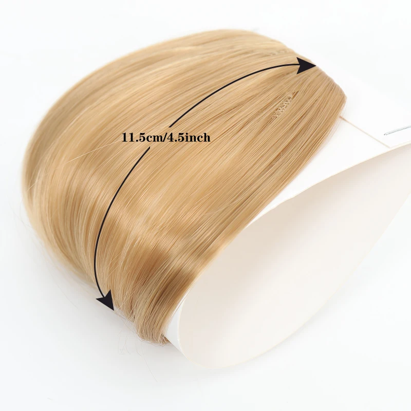 MSTN-Ar Sintético Franja Extensões De Cabelo Com Grampos De Cabelo, Resistente Ao Calor, Preto, Loiro, Natural, Curto, Mulheres