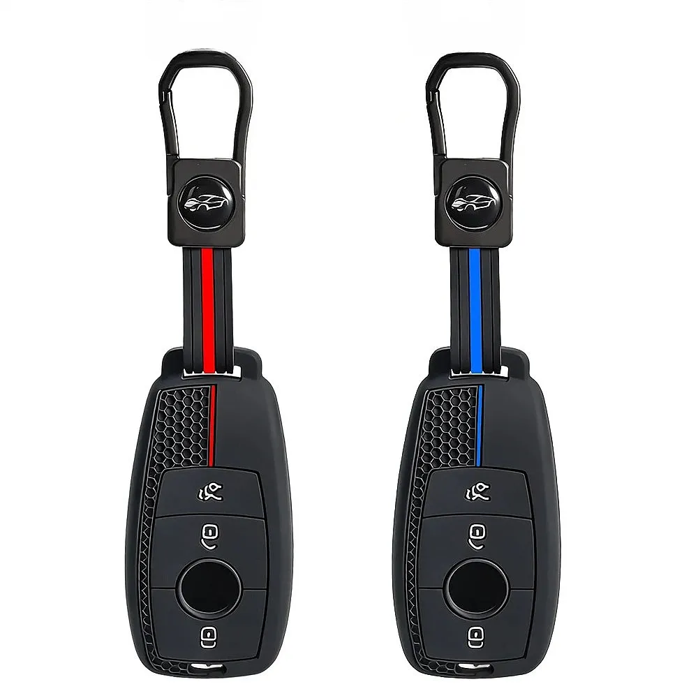 Silicone Car Key Fob Cover Case For Mercedes Benz A C E S G GLS CLA Class W213 W177 W205 W222 X167 W176 AMG Auto Key Shell