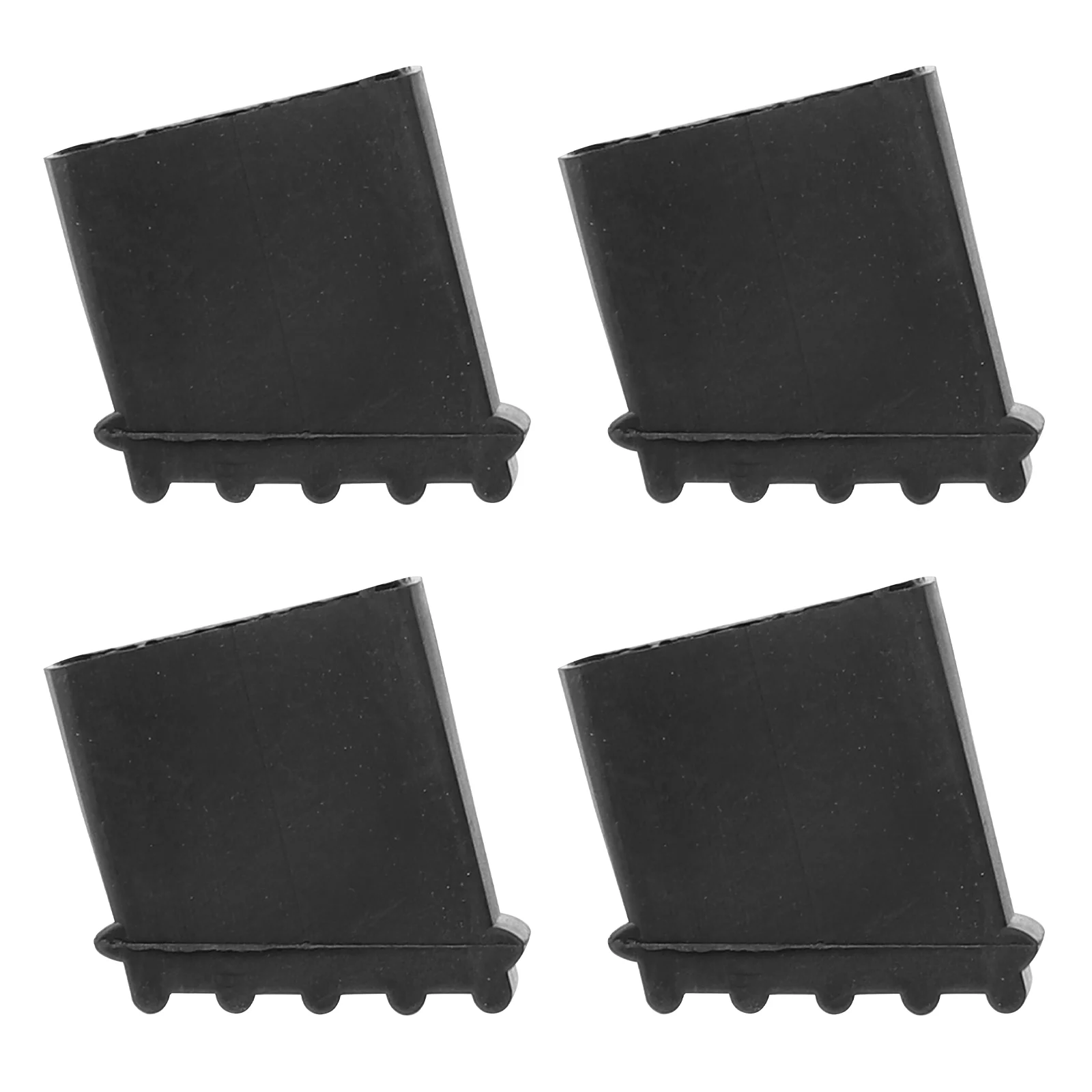 4 Pcs Furniture Protectors Telescoping Ladder Floor Mat Rubber Pad Skid-proof Non-skid Pads Safety Cover Feet Black