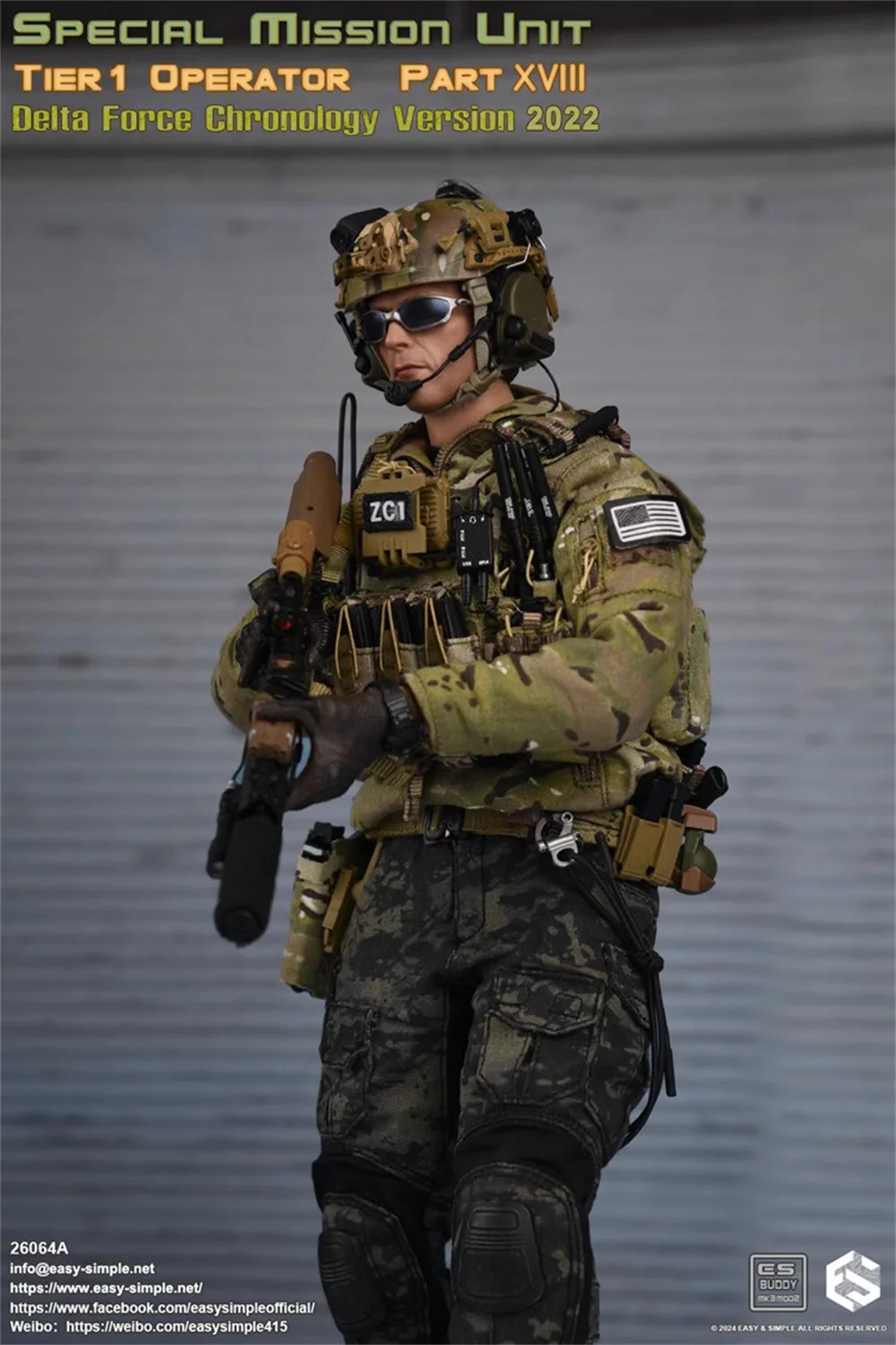 Easy&Simple ES 26064A 1/6 US. Soldier Army Operation Unit Special Mission Full Set Moveable Action Figure Gift For  Collect 1/6