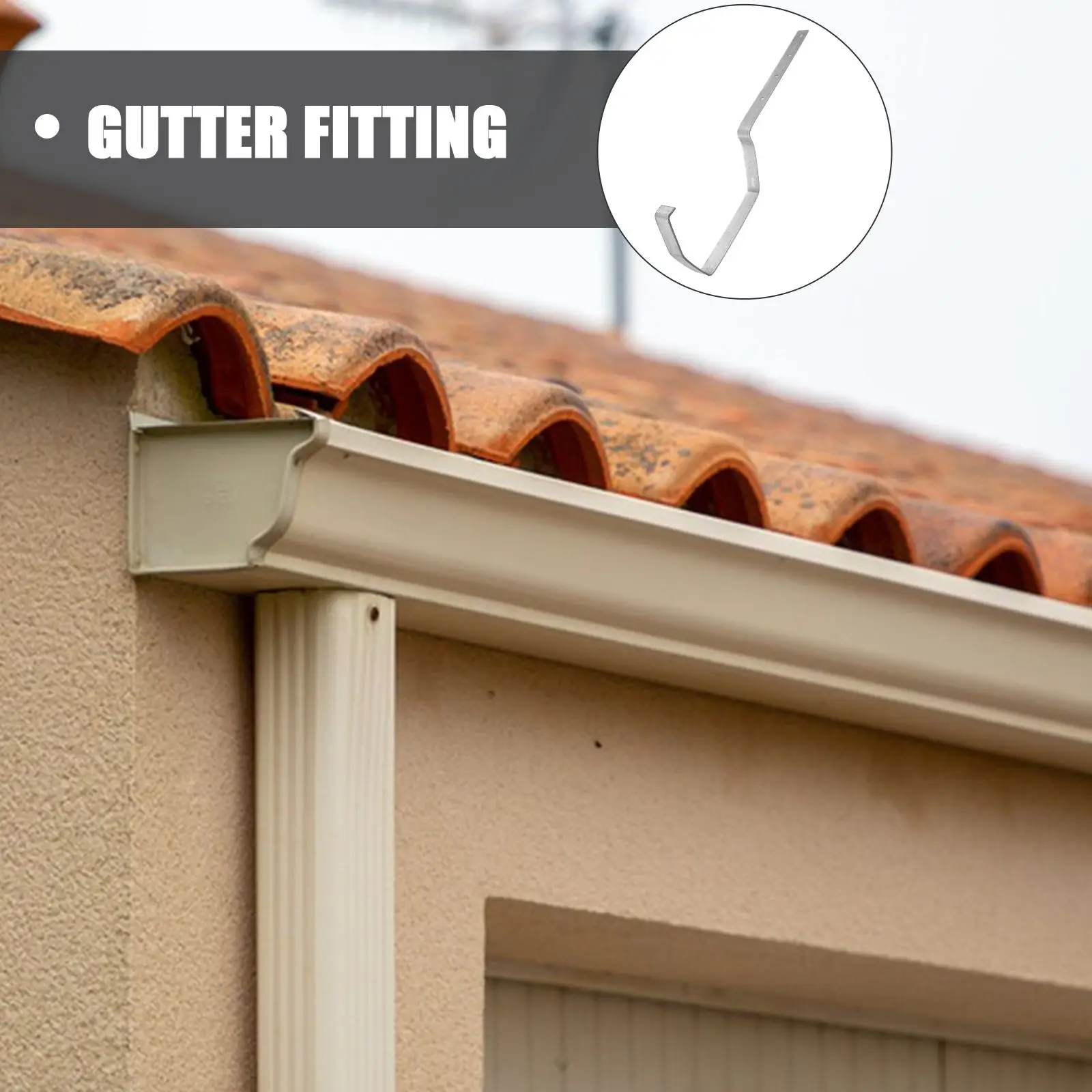 2 Pcs Gutter Bracket Rain Accessory Heavy Duty Holder Brackets Holders