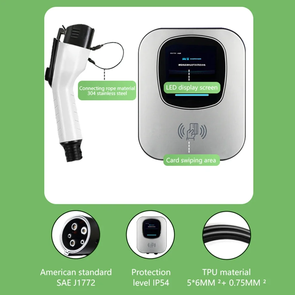 INNOTECH 7.6kw type 1 ac 32a ev charger home use ev charging station wall-mount