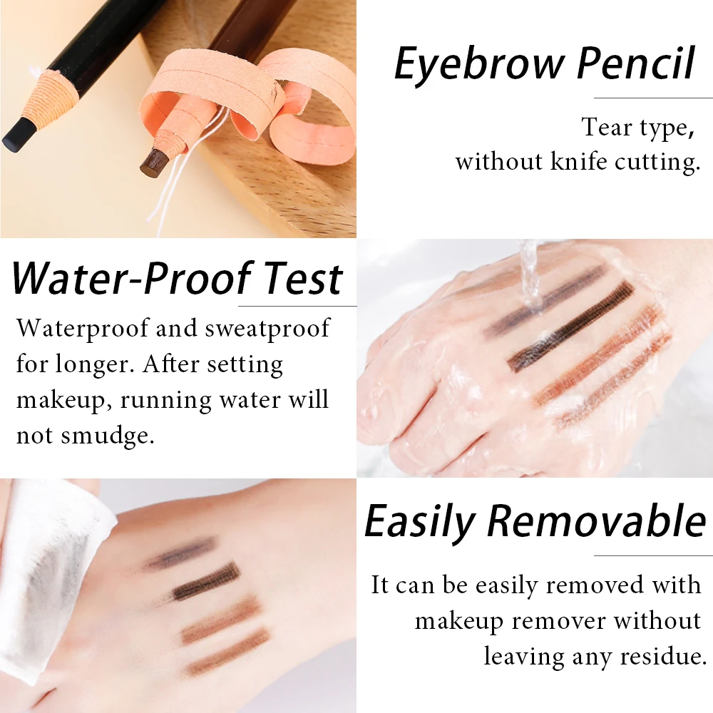 5pcs Eeyebrow Pencil Tattoo Microblading Eyebrow Enhancers Waterproof Permanent Makeup Eye Brow Pen Marker Art Tint Cosmetic