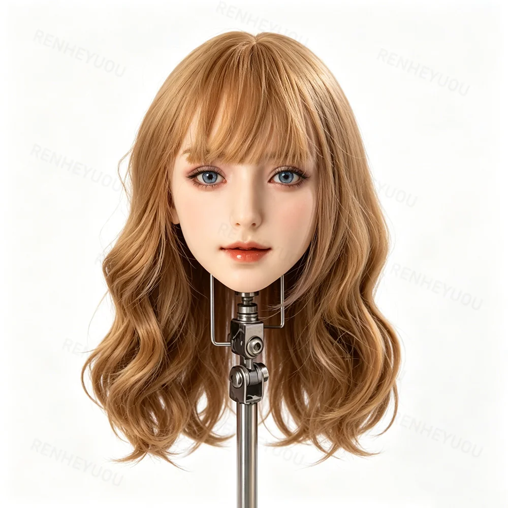 

Customizable silicone head mold, realistic full-head model, suitable for wig matching and display, BJD doll accessory