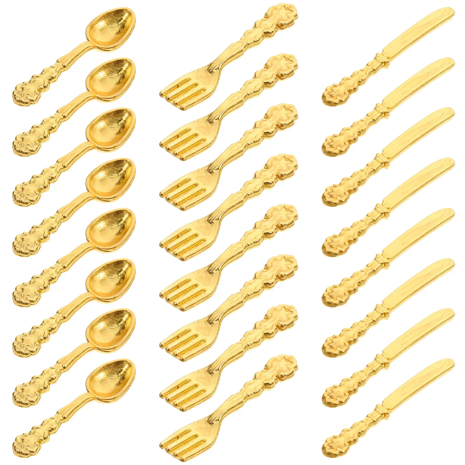 36Pcs Mini Kitchen Utensil Miniature Things Dollhouse For Architecture Student Alloy Dinnerware Set Tableware Ornament
