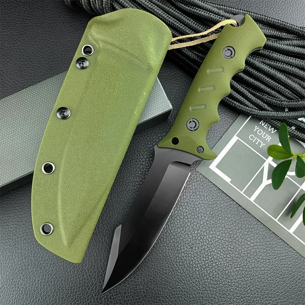Integrated Outdoor Hiking Climbing Travel Knife 8Cr13MoV Blade Nylon Glass Fiber Handle Ideal Gift for Special Occasions