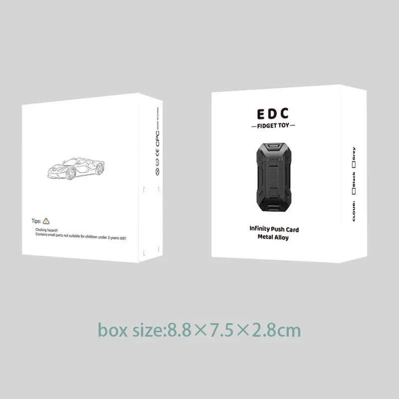 Deslizador de Metal para coche EDC Poker Push Card antiestrés Fidget Toy, juguetes sensoriales de descompresión para autismo, alivio del estrés para