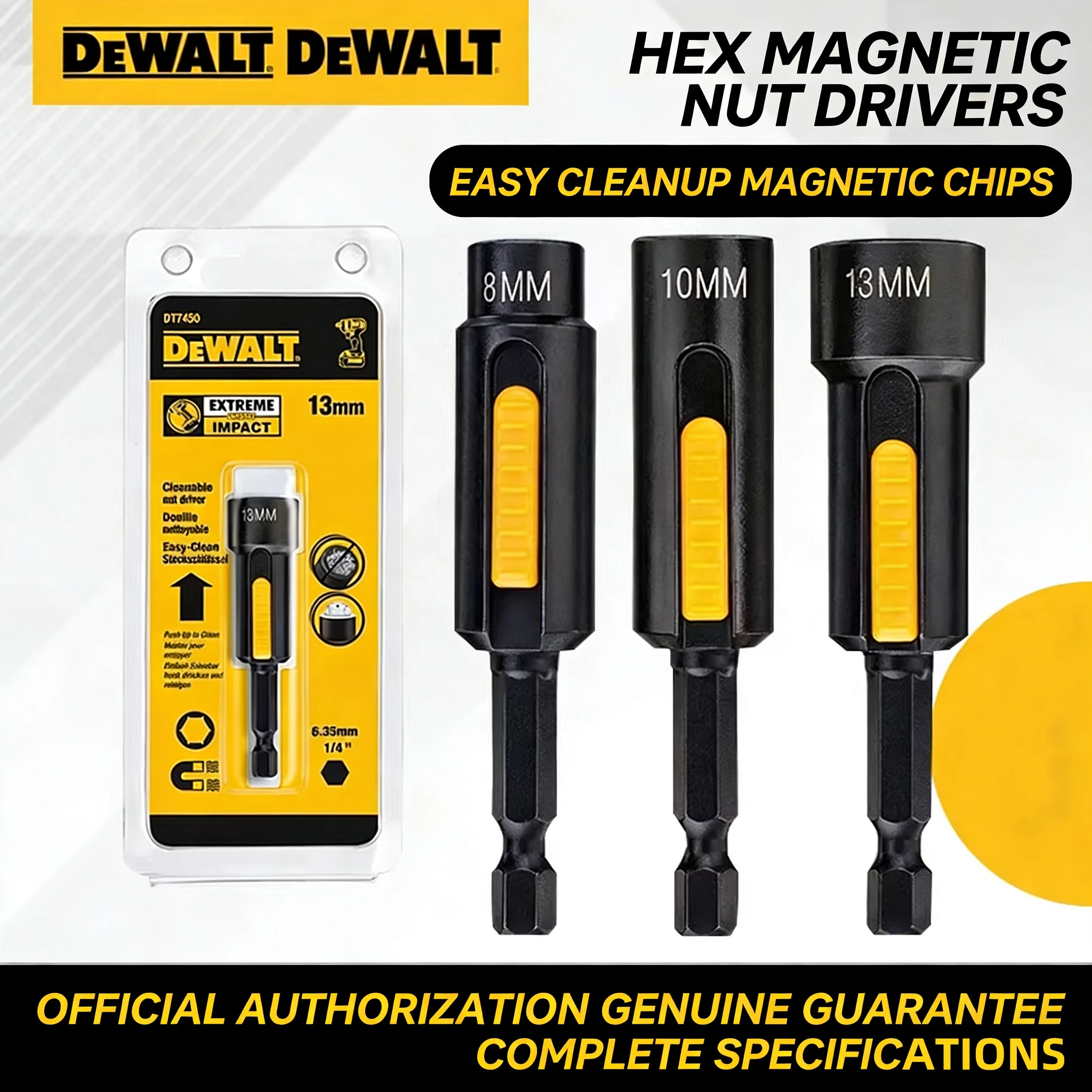 

Аксессуары DEWALT: Магнитная удлинительная насадка с шестигранным хвостовиком, моющаяся, модели DT7430/DT7440/DT7450