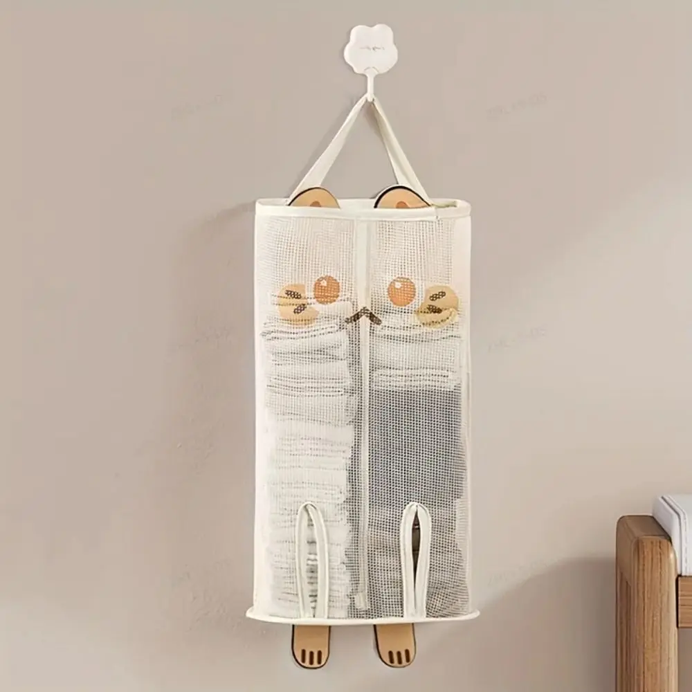 

Breathable Mesh Underwear Storage Bag Wall Hanging Foldable Hanging Panties Dispenser Single/Double Tube Transparent