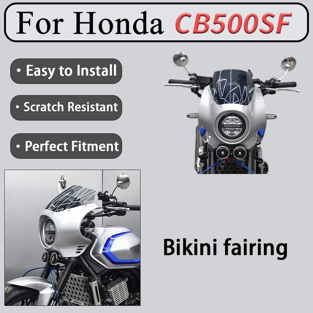 For Honda CB500SF Super Four Retro-Style Pig Head Air Deflector Streamlined Curved Surface Design to Reduce Wind Noise Upgrade