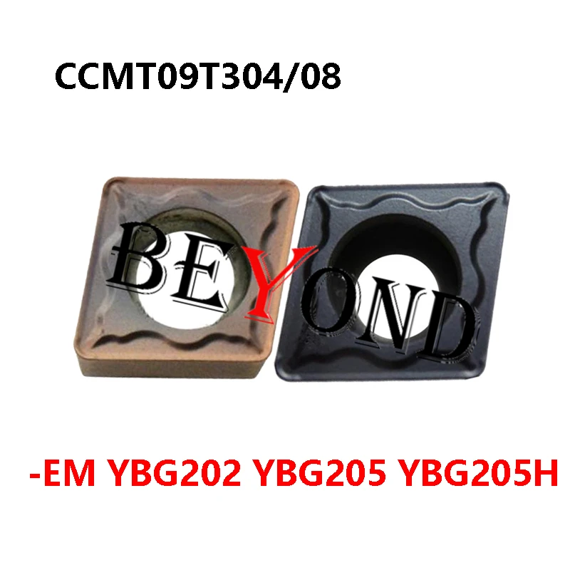 CCMT09T308-EM YBG205 YBG205H CCMT09T304-EM YBG202 Carbide Inserts 100% Original CCMT 09T308 09T304 Lathe Cutter CNC Tools