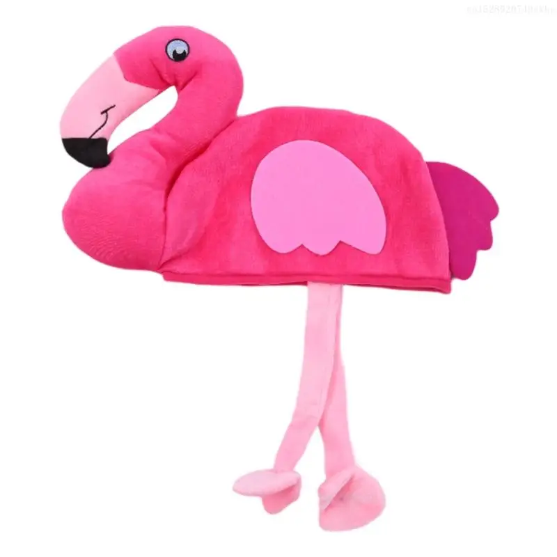 Adult Cloth Flamingo Hat Halloween Thanksgiving Day Decors Bucket Hat Adult Carnivals Hat Party Festives Hat F0T5