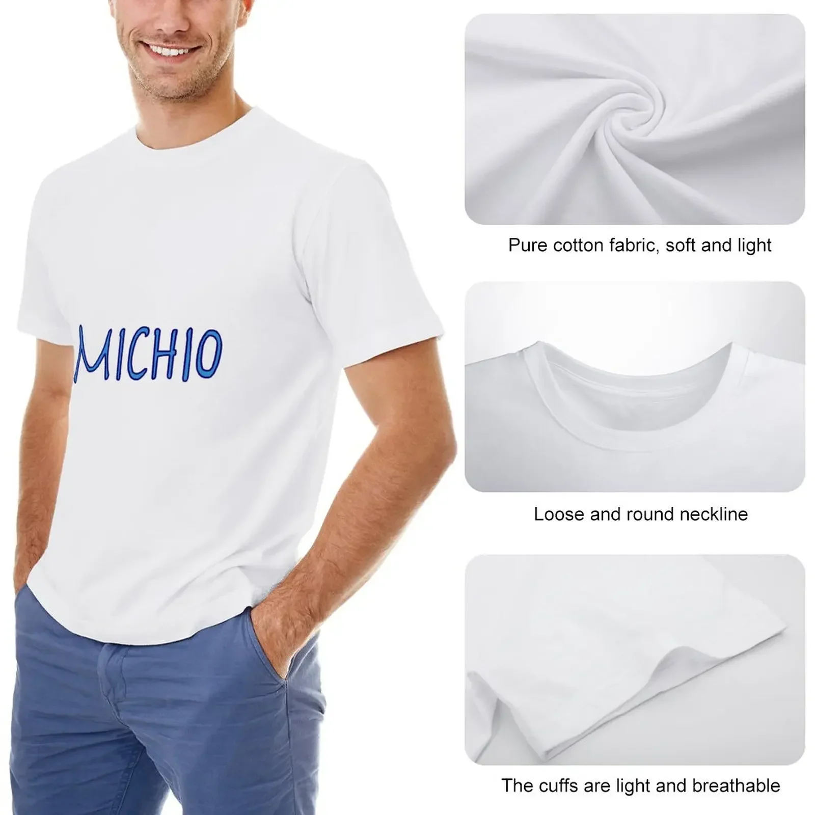 Michio T-Shirt tees plain sweat hippie clothes men clothings