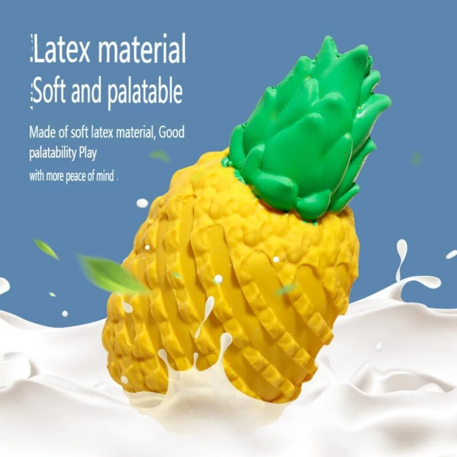 2 pet latex sound toys Dog toys Chew teeth grinding teeth cleaning sound pineapple toy dog supply fruit teething toys