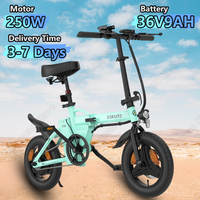 Eskute F100 Electric Bike 250W Motor 36V9AH Lithium Battery Adult Riding Electric Bike 14-inch Tire City Commuter Folding E-Bike