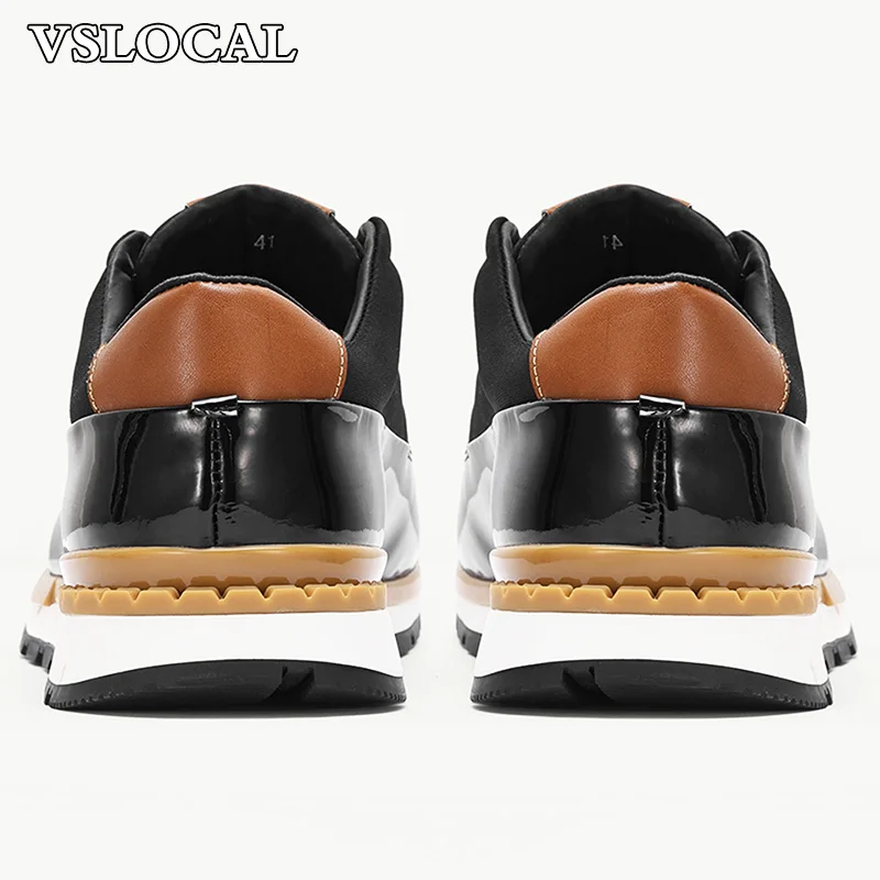 Luxury Designer Men's Casual Leather Shoes Lace-up Mix Casual Mens Dress Shoes Outdoor Office Party Daily Shoes For Man