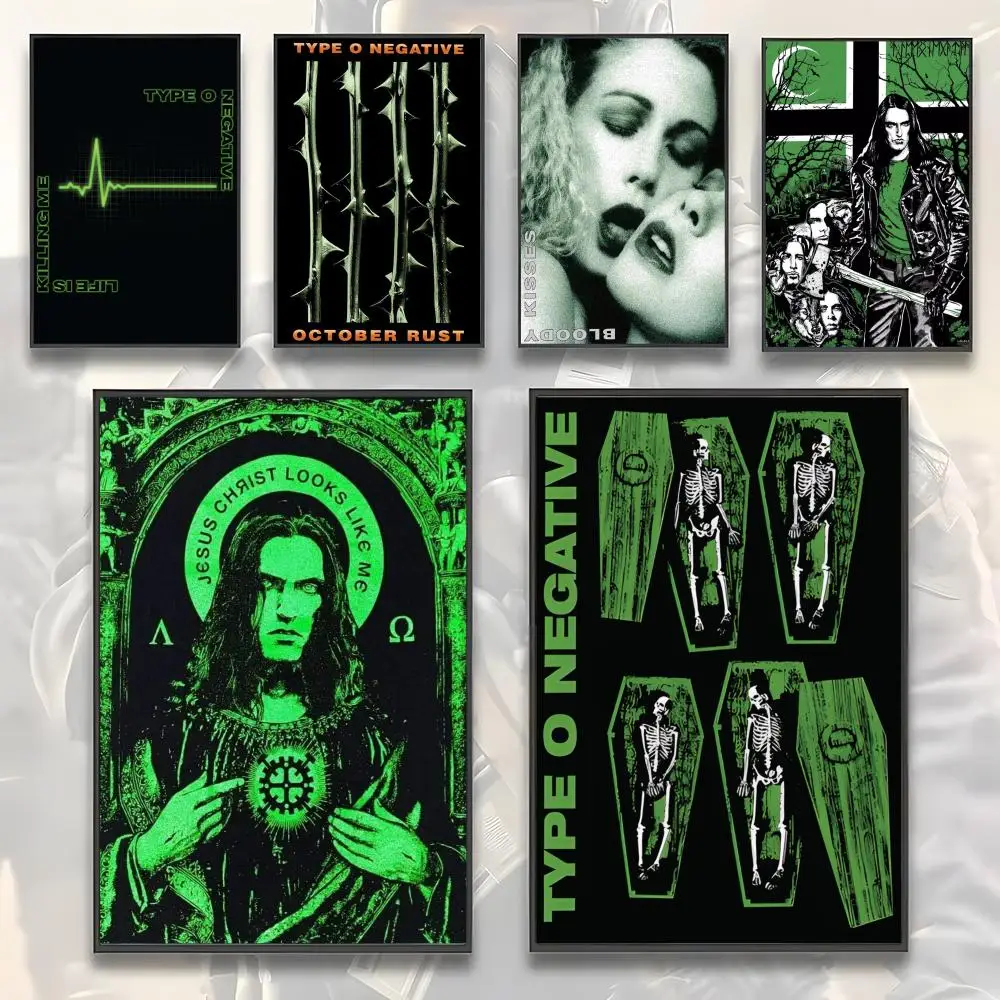 Type O Negative Anime Painting Calligraphy HD Canvas Poster living room bedroom bar aesthetic decoration